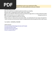 Ecovadis Assessment Questionnaire