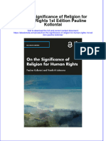 Documentupload - 244download Full Ebook of On The Significance of Religion For Human Rights 1St Edition Pauline Kollontai Online PDF All Chapter