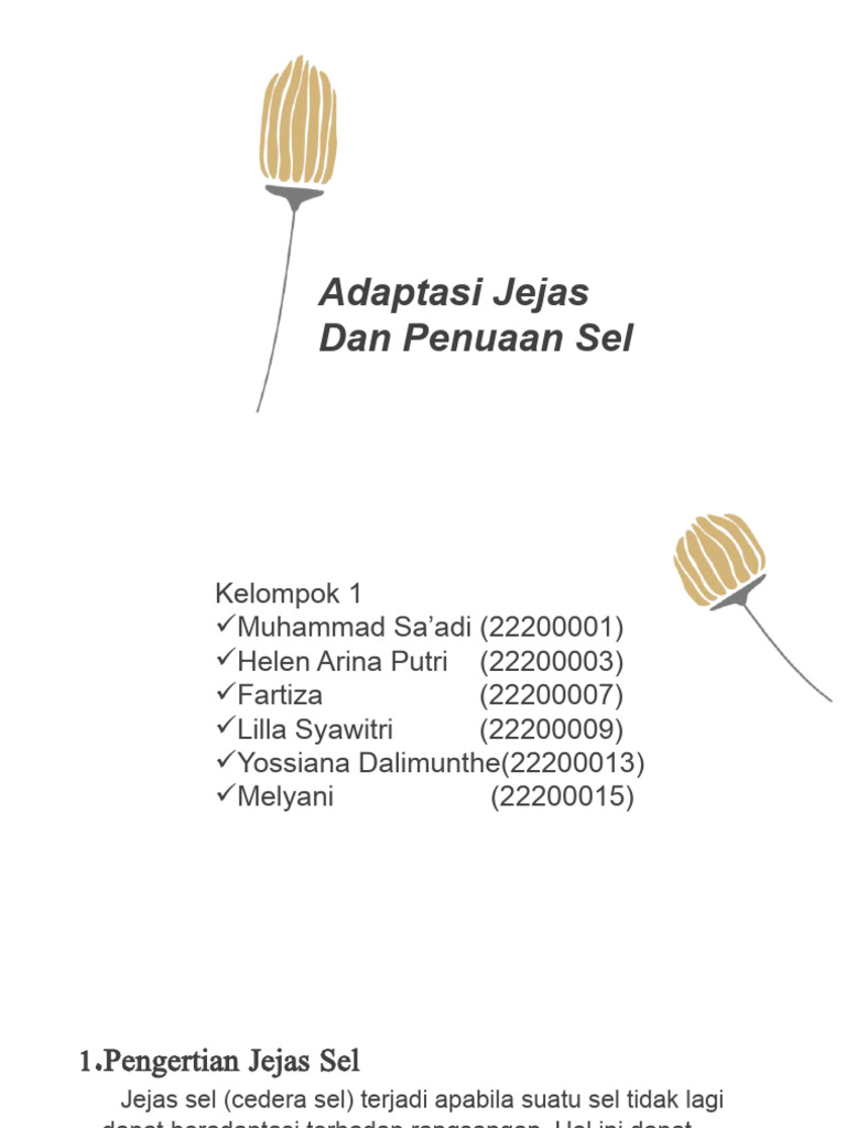 Arti dan Tipe Jejas Sel | PDF | Pengembangan Diri | Kesehatan Holistik