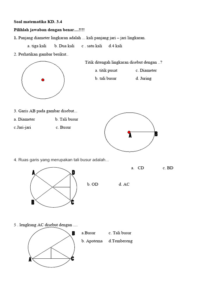 Soal MM KD 3.4 Sem.1 | PDF