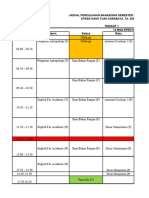 Jadwal Perkuliahan Prodi Gizi Semester Genap TA. 2023-2024