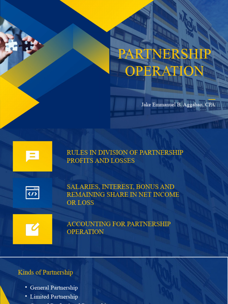 Partnership Profit and Loss Distribution Guide | PDF | Partnership ...