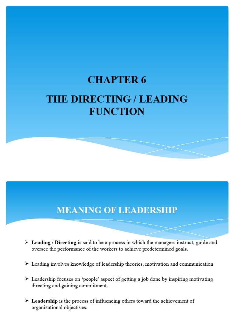 Leadership and Motivation in Management | PDF | Leadership | Power ...