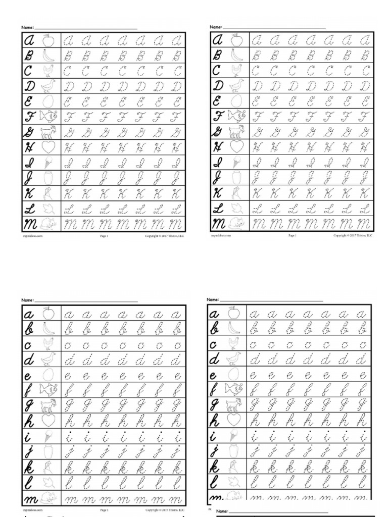 Alphabet Cursive | PDF