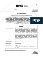 MSC 95-INF.8 - Information On The Work Within The European Union On Operational Guidelines For Places Of... (Austria, Belgium, Bulgari... )