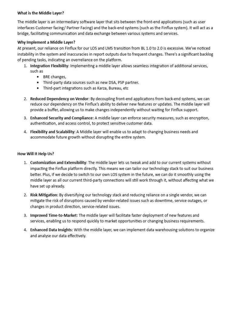 Benefits of Implementing a Middle Layer | PDF | Systems Engineering ...