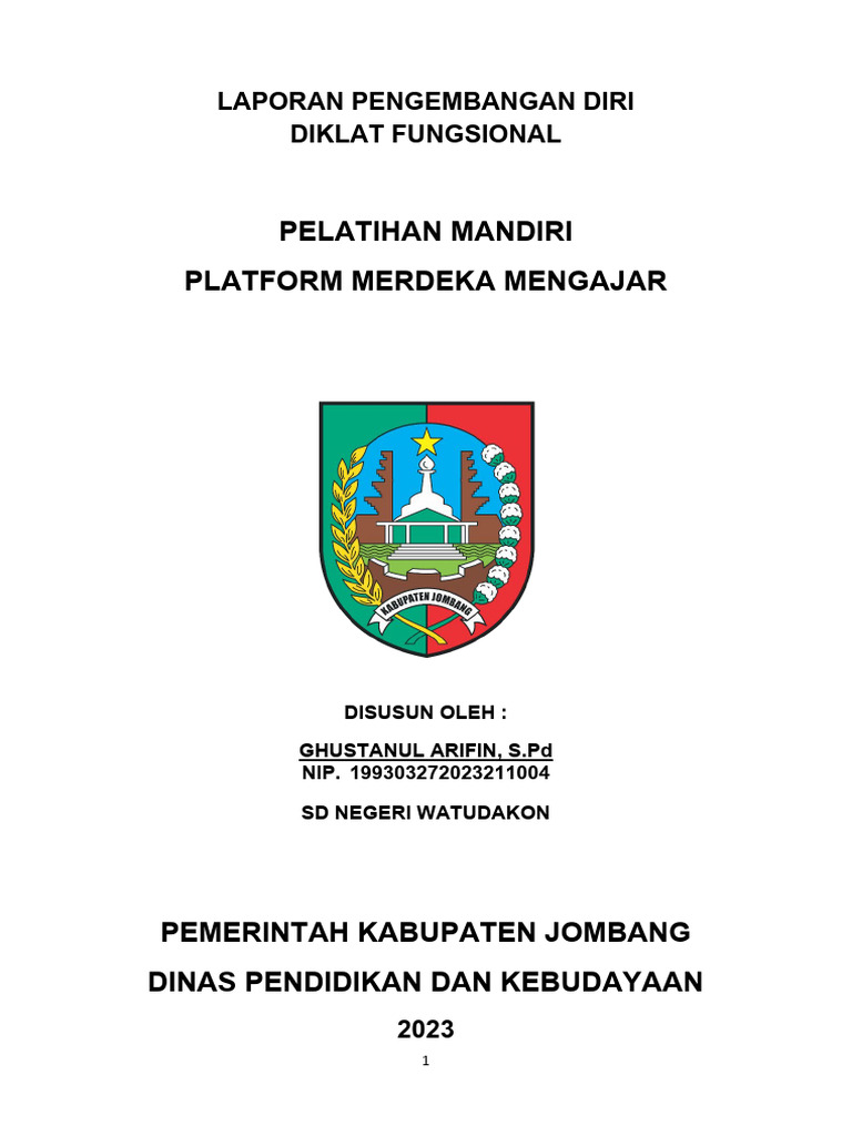 Laporan Pengembangan Diri Guru PJOK | PDF | Karier & Perkembangan