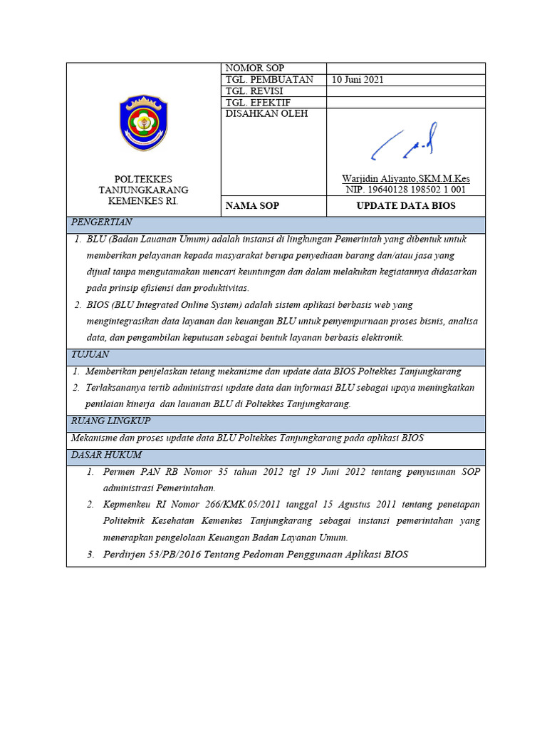 Prosedur Update Data BIOS Poltekkes | PDF | Teknologi & Rekayasa