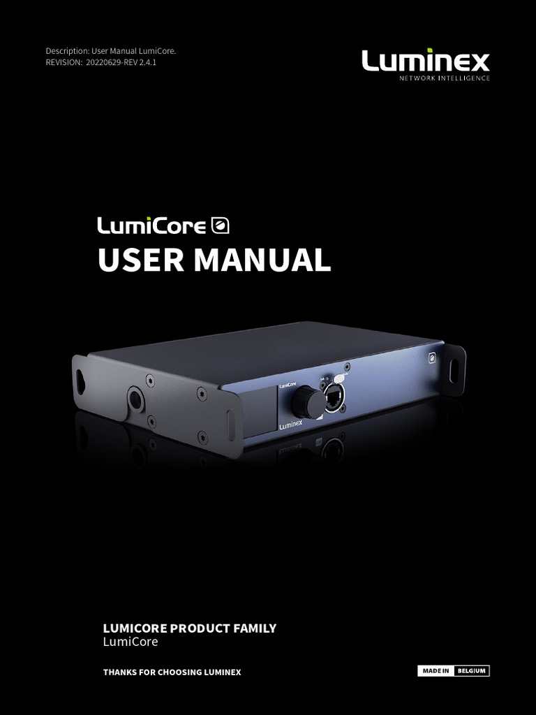 User-Manual LumiCore Rev-2.4.1 | PDF