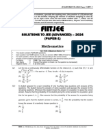 JEE Advanced 2024 - Paper-1 Booklet