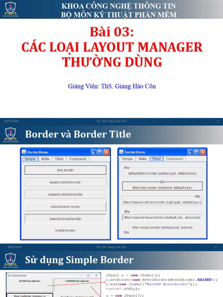 Flow Layout Manager
