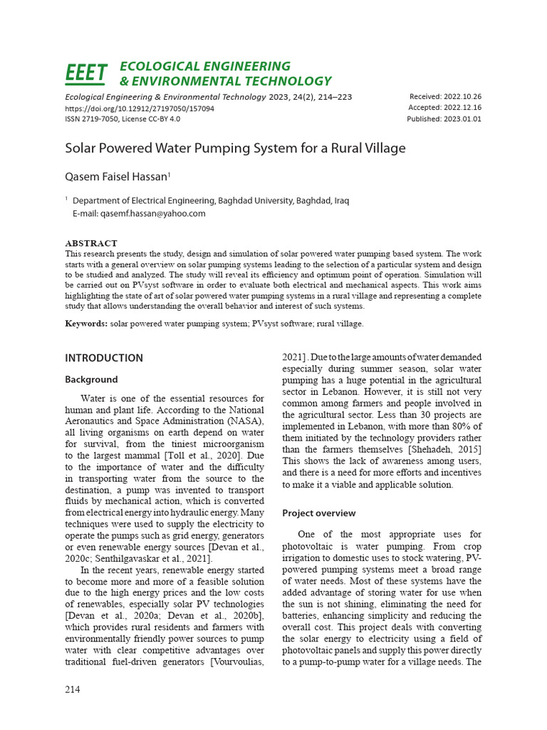 Solar Water Pumps for Rural Farmers | PDF | Sustainable Technologies ...