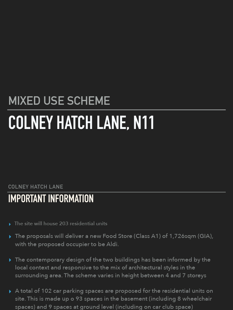 Colney Hatch Lane Mixed-Use Development | PDF | Business | Technology ...