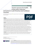 COVID-19 and Human Resources For Health: Analysis of Planning, Policy Responses and Actions in Latin American and Caribbean Countries