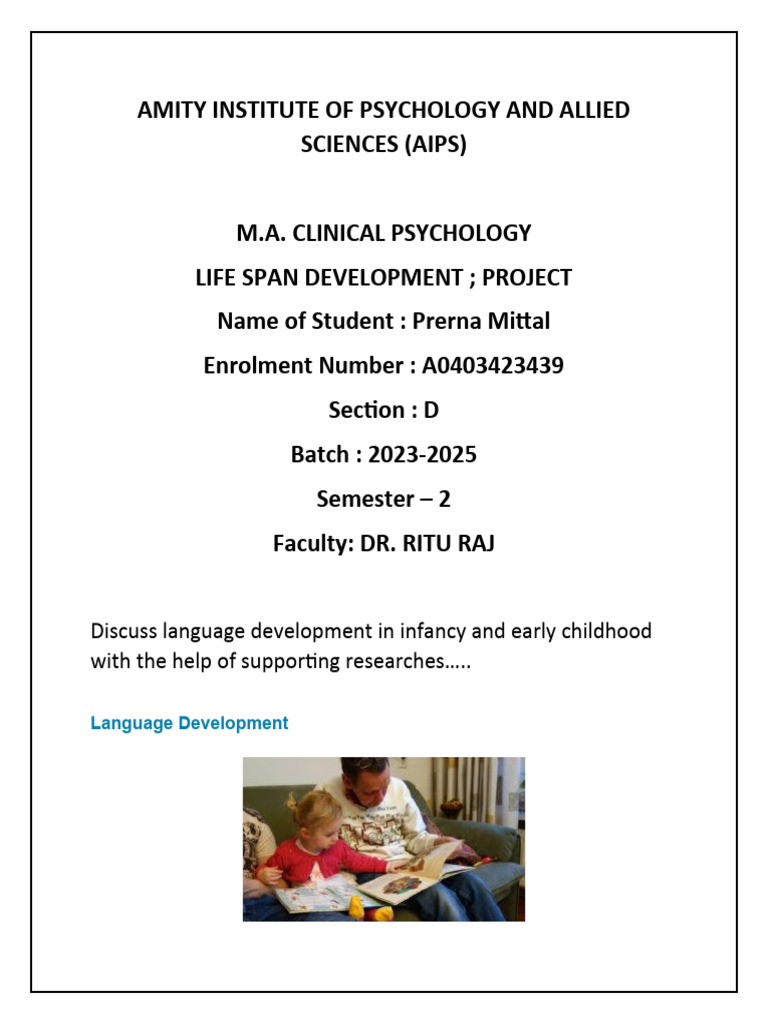LSD Project | PDF | Language Development | Cognitive Psychology