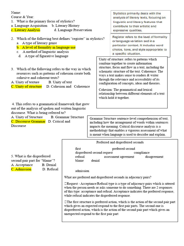 Stylistics and Discourse Analysis | PDF | Linguistics | Discourse