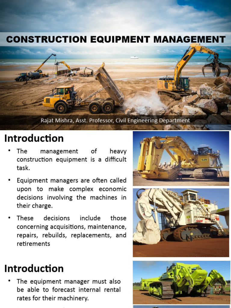 Unit 6 Material Notes Construction Equipment Management PDF