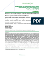 Response of Barley To Liming of Acid Soils Collected From Different Land Use Systems of Western Oromia, Ethiopia