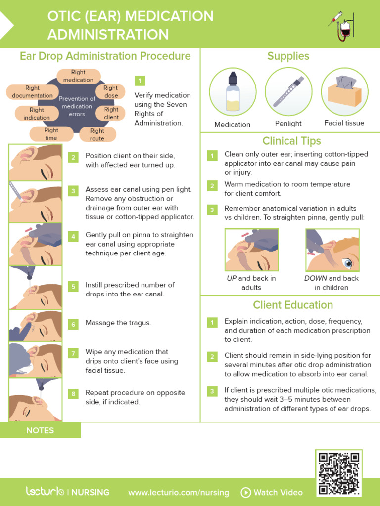Nursing CS Otic Ear Medication Administration PDF Ear Medicine