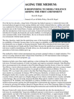 Massaging The Medium:: Analyzing and Responding To Media Violence Withoutharming The First Amendment