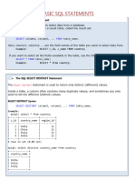 Basic SQL Statements