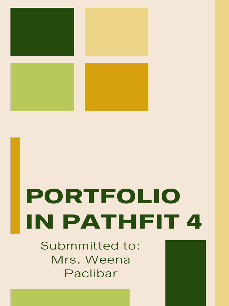 Portfolio In Pathfit 4 2 Download Free Pdf Physical Fitness