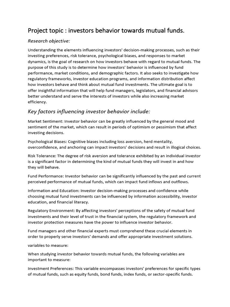 project-topic-investors-behavior-towards-mutual-funds-research
