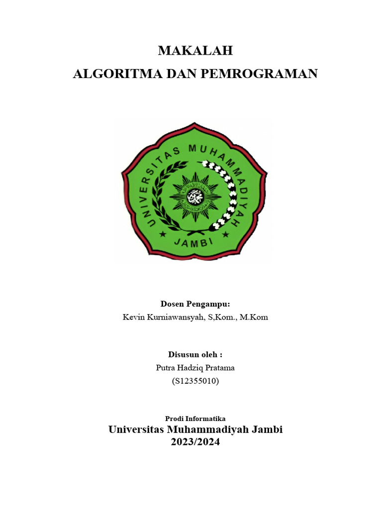 Makalah Algoritma dan Pemrograman | PDF