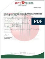 Circular Regarding Teaching Platform From 10TH To 15TH January 2024.