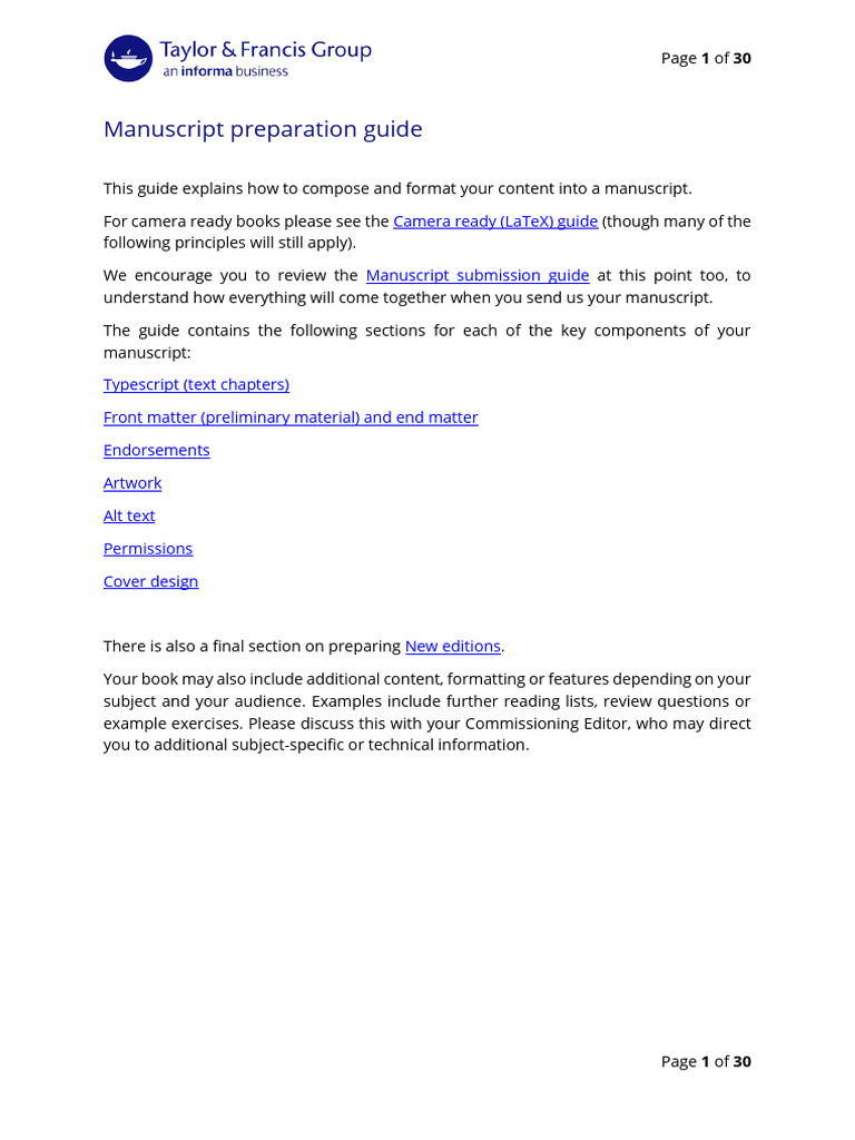 Manuscript Preparation Guide | PDF | Copyright | Fair Dealing