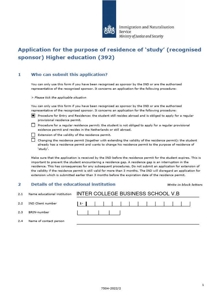 7504 - IND Application Form | PDF | Passport | Identity Document