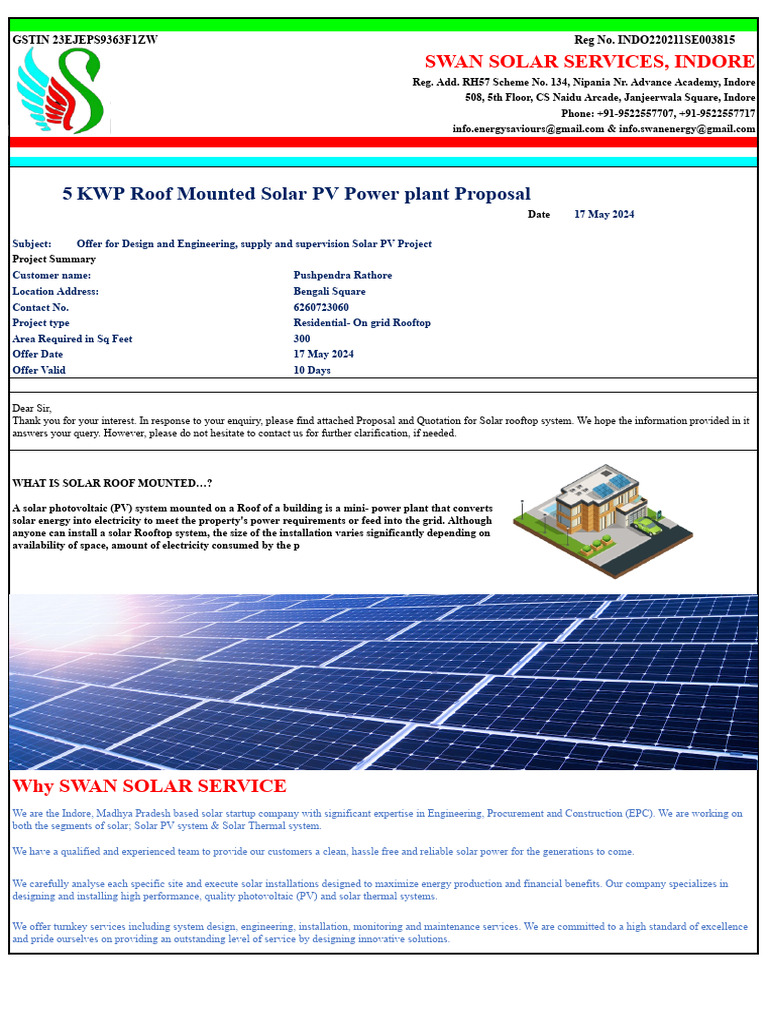 Residential Solar Solutions Offer | PDF | Solar Power | Photovoltaic System