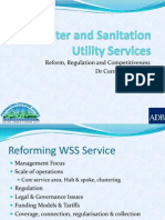 Water and Sanitation Utility Services: Reform, Regulation and Competitiveness