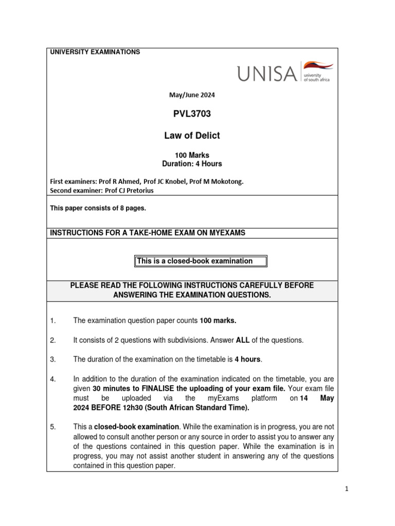 Pvl3703 eqp mayjune 2024 pdf plagiarism justice