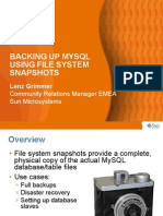 MySQL Backups Using File System Snapshots-2009!02!26