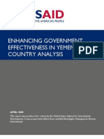 2008 Usaid Enhancing Governement Effectiveness in Yemen