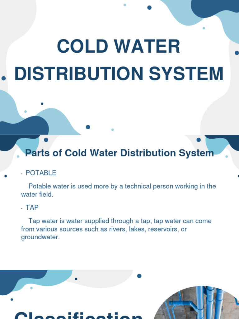 Plumbing Cold Water Distribution Pdf Plumbing Water