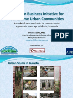 Sanitation business initiative for low-income urban communities