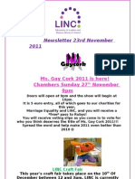 Newsletter 23rd November: Ms. Gay Cork 2011 Is Here! Chambers Sunday 27 November 9pm