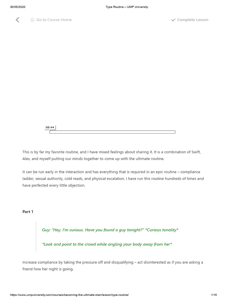 13 - Type Routine - UMP University | PDF