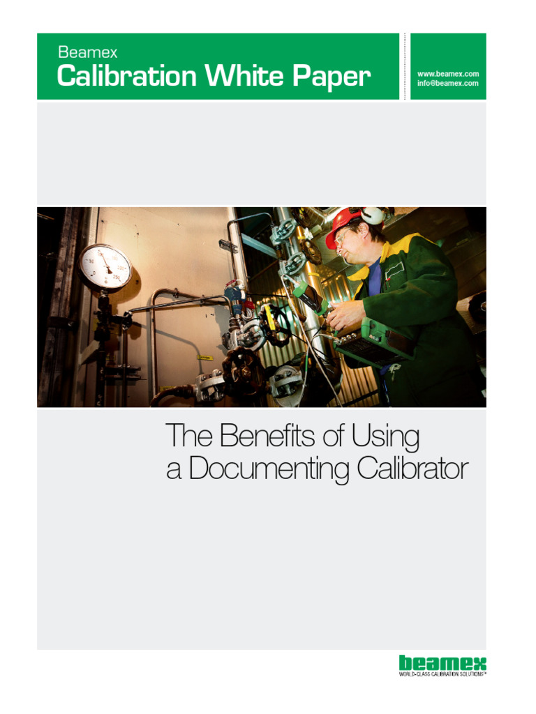 Beamex White Paper - The Benefits of Using a Documenting Calibrator ...