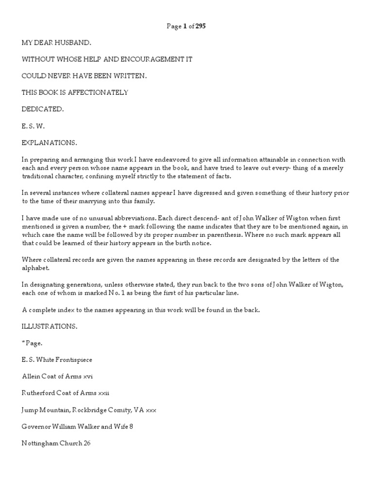 Best Genealogy of The Descendants of John Walker of Wigton | PDF