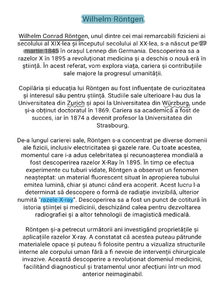 Wilhelm Röntgen | PDF