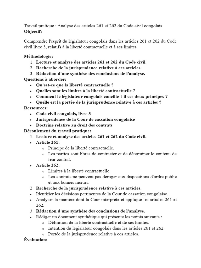 Analyse des articles 261 et 262 du Code civil | PDF | Droits de ...