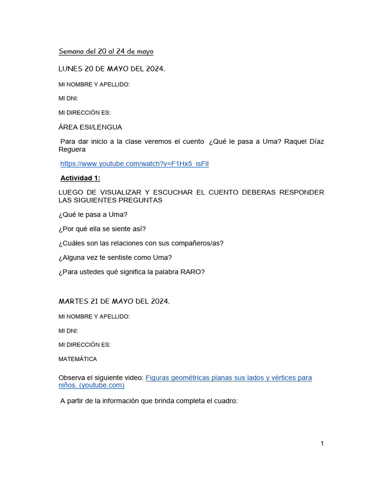 Actividades Educativas del 20 al 24 de Mayo | PDF | Residuos