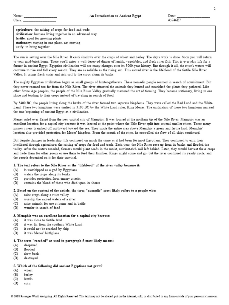 An Introductionto Ancient Egypt | PDF | Ancient Egypt | Nile