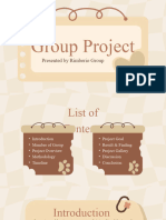 Brown Cute Simple Group Project Presentation
