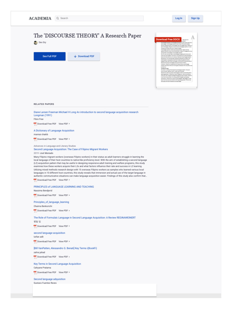 Www-Academia-edu-12405855-The DISCOURSE THEORY A Research Paper | PDF ...