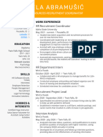 Human Resources Recruitment Coordinator Resume Example