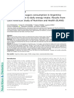 ELANS Consumo de Azúcares Totales y Añadidos en Argentina - 2019